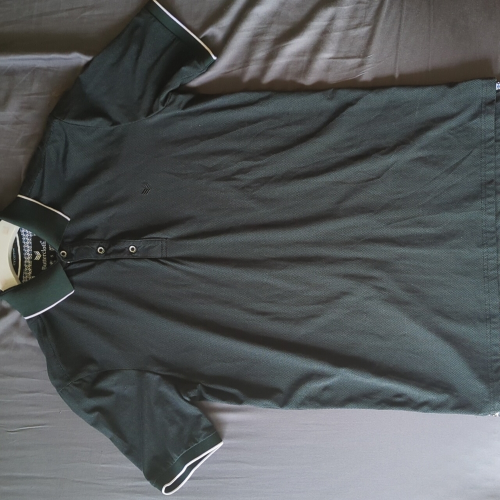 Buttercloth Icy Cotton Polo 🧊 - Black/Green NWOT